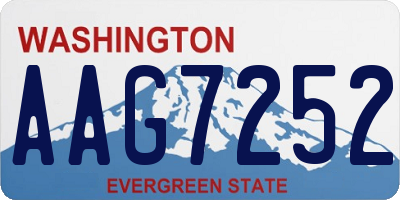 WA license plate AAG7252