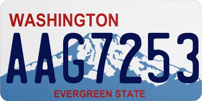 WA license plate AAG7253