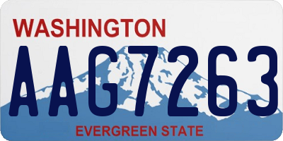 WA license plate AAG7263