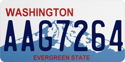 WA license plate AAG7264