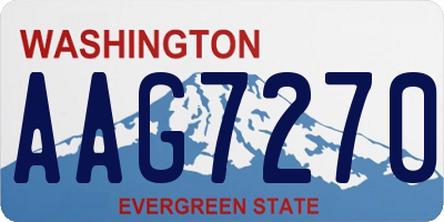 WA license plate AAG7270