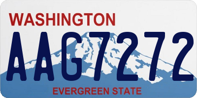 WA license plate AAG7272