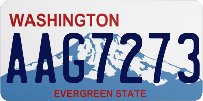 WA license plate AAG7273