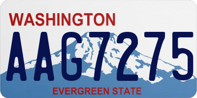 WA license plate AAG7275