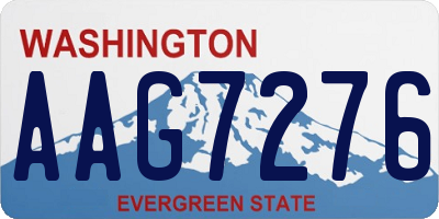 WA license plate AAG7276