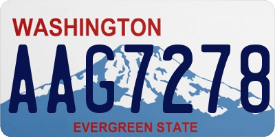 WA license plate AAG7278