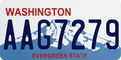 WA license plate AAG7279