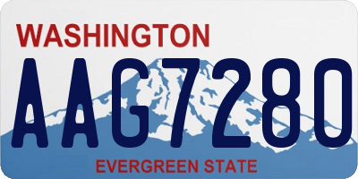 WA license plate AAG7280