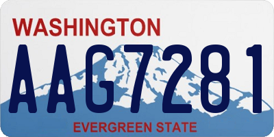 WA license plate AAG7281