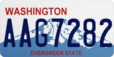WA license plate AAG7282