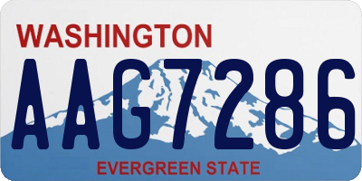WA license plate AAG7286