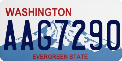 WA license plate AAG7290