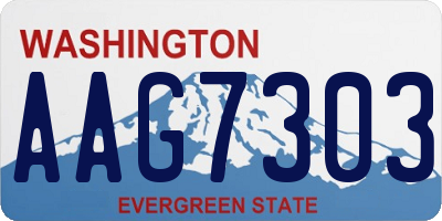 WA license plate AAG7303