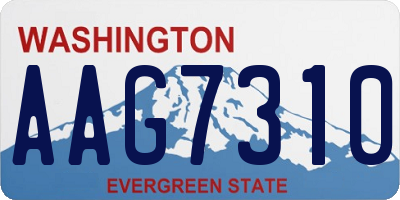 WA license plate AAG7310