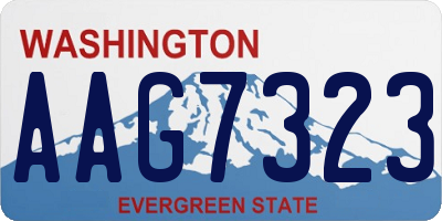 WA license plate AAG7323