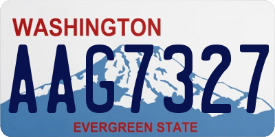 WA license plate AAG7327