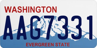 WA license plate AAG7331