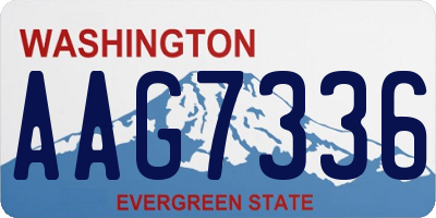 WA license plate AAG7336