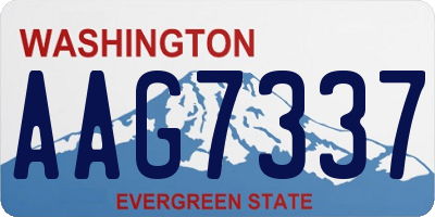 WA license plate AAG7337