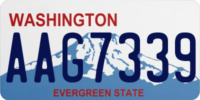 WA license plate AAG7339