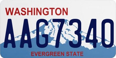 WA license plate AAG7340