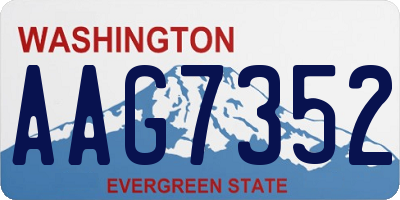 WA license plate AAG7352