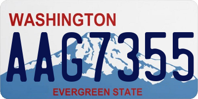 WA license plate AAG7355