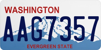 WA license plate AAG7357