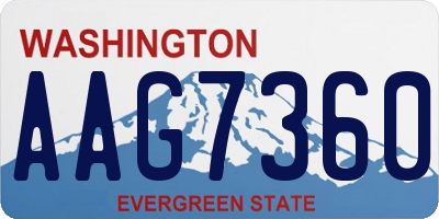 WA license plate AAG7360