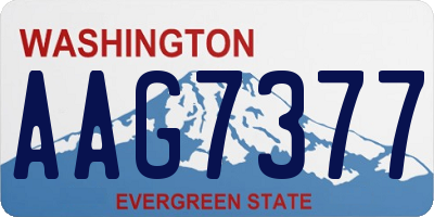 WA license plate AAG7377