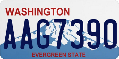WA license plate AAG7390