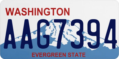 WA license plate AAG7394