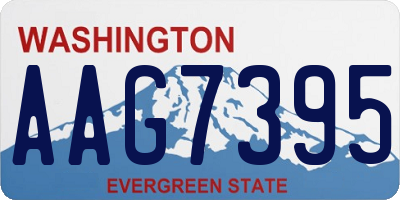 WA license plate AAG7395