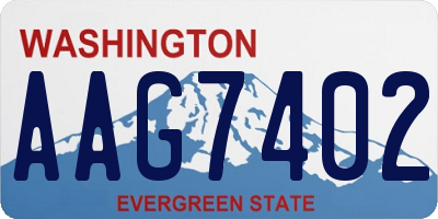 WA license plate AAG7402