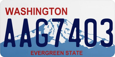 WA license plate AAG7403