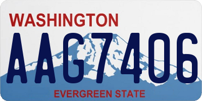 WA license plate AAG7406