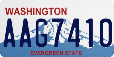 WA license plate AAG7410