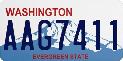 WA license plate AAG7411