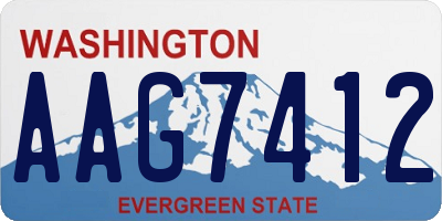 WA license plate AAG7412