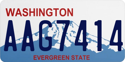 WA license plate AAG7414
