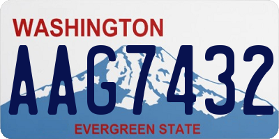 WA license plate AAG7432