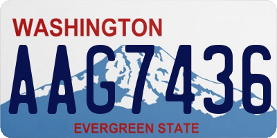 WA license plate AAG7436
