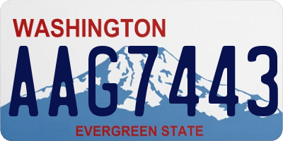 WA license plate AAG7443