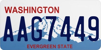 WA license plate AAG7449