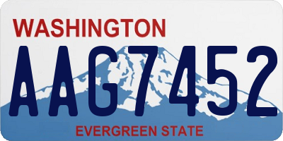 WA license plate AAG7452