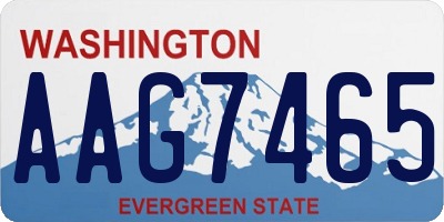WA license plate AAG7465