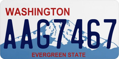 WA license plate AAG7467