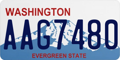 WA license plate AAG7480