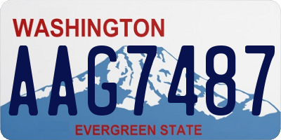 WA license plate AAG7487