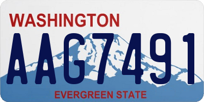 WA license plate AAG7491